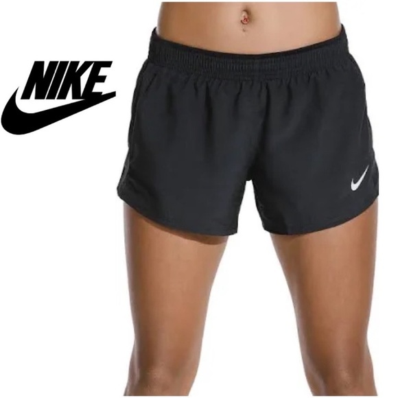 Nike Pants - Nike Wome's Athletic Shorts Black White Dri fit Gym Running Track Shorts Size XL